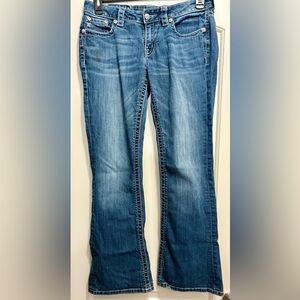 Miss Me Blue Boot Cut Jeans Medium Wash